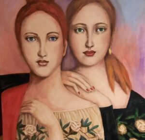 faces, girls, figurative painting