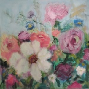 Floral acylic painting