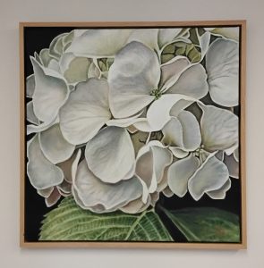 Framed acrylic painting,hydrangeas